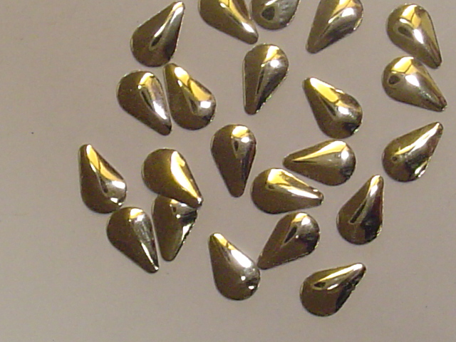 1 Gross 5X8mm SILVER TEARDROP NAILHEADS HOTFIX